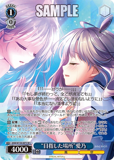 “目指した場所”愛乃 (SR) 【ANM/W138-087SR】